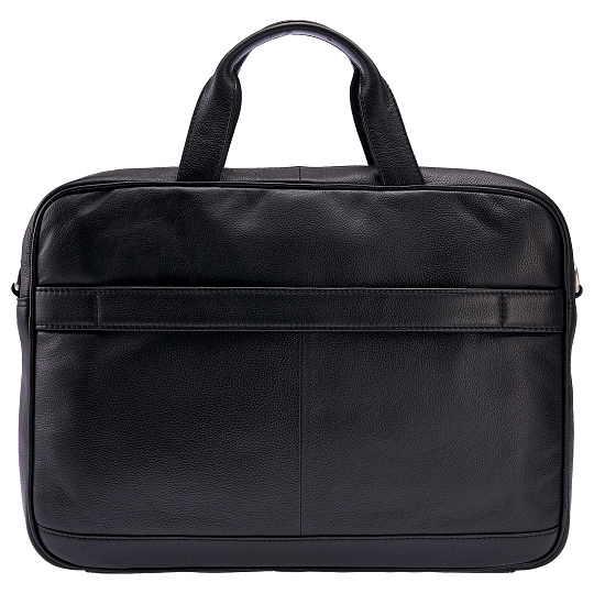 Деловая сумка Dr.Koffer из натуральной кожи черная