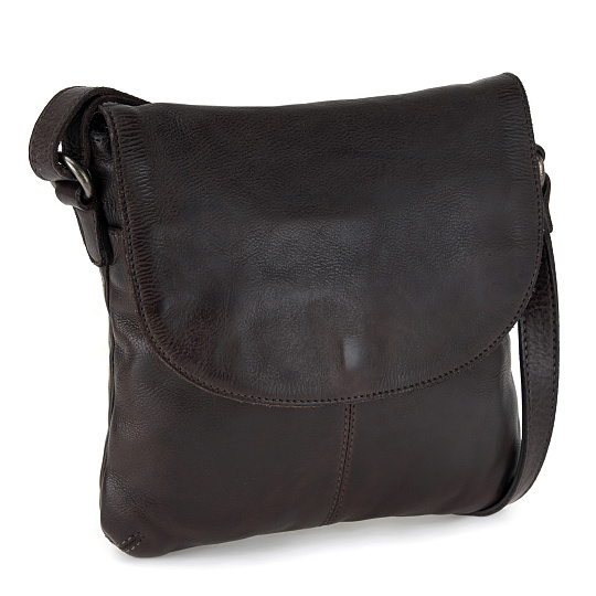 Сумка через плечо Dr.Koffer из натуральной кожи синяя