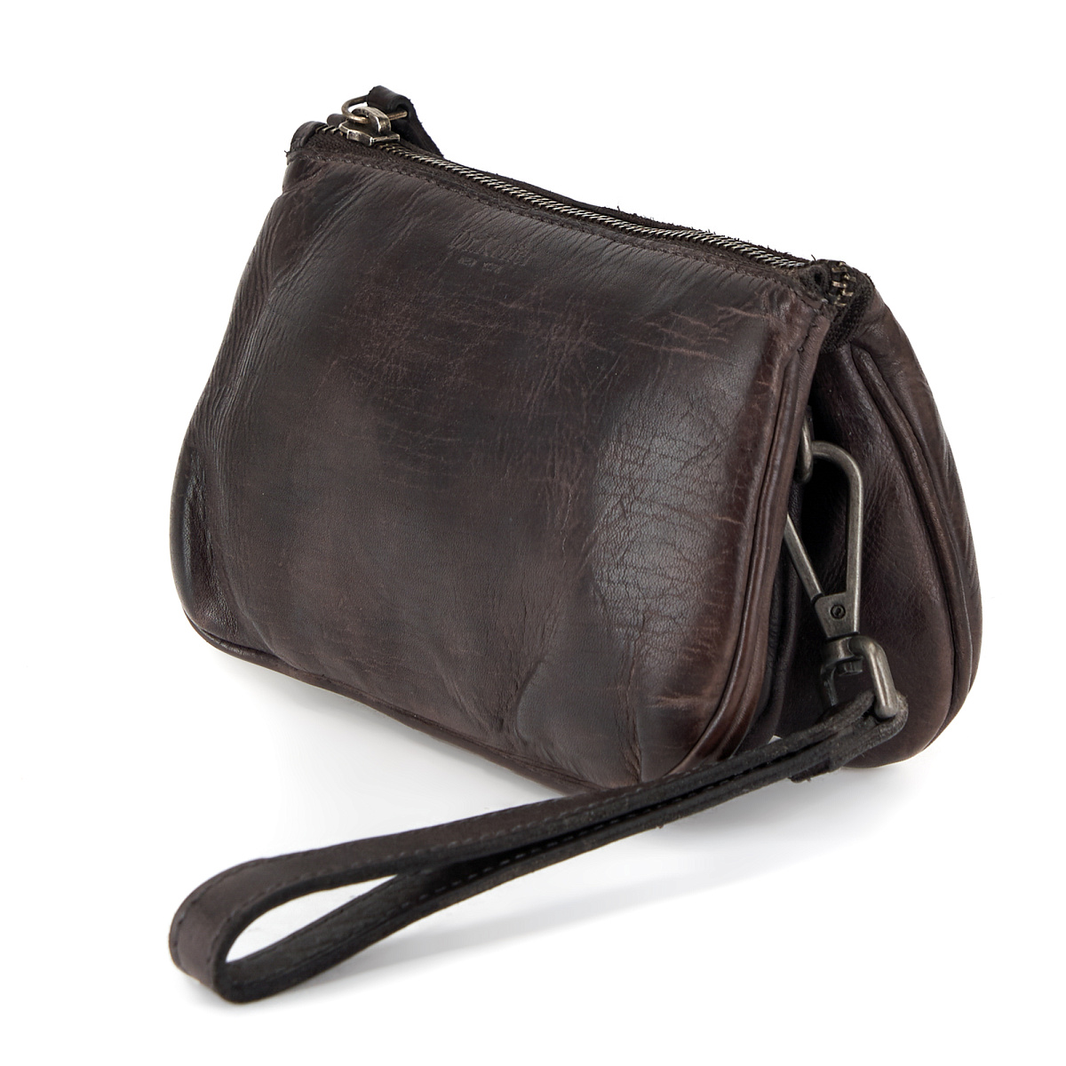 Сумка через плечо Dr.Koffer из натуральной кожи серая