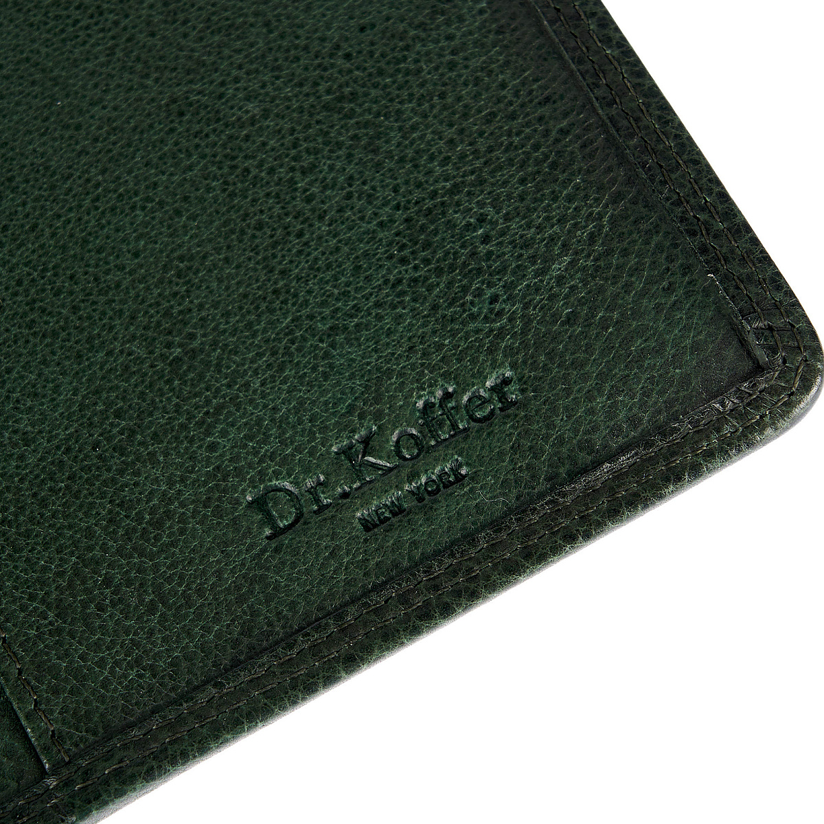 Портмоне Dr.Koffer из натуральной кожи зеленое