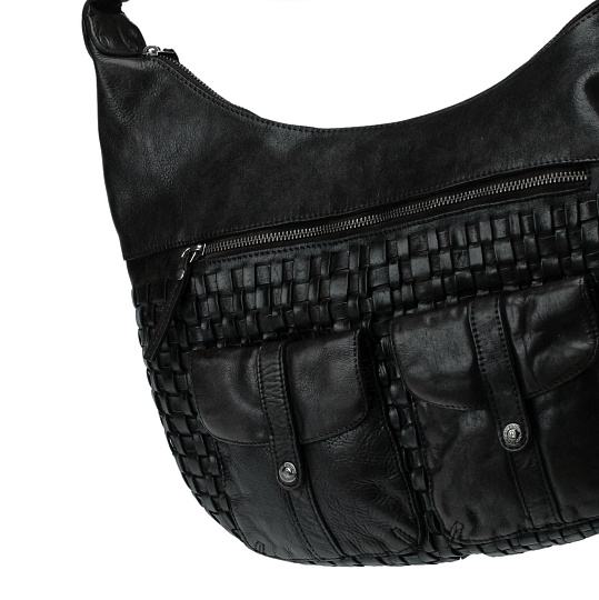 Сумка через плечо Dr.Koffer из натуральной кожи черная