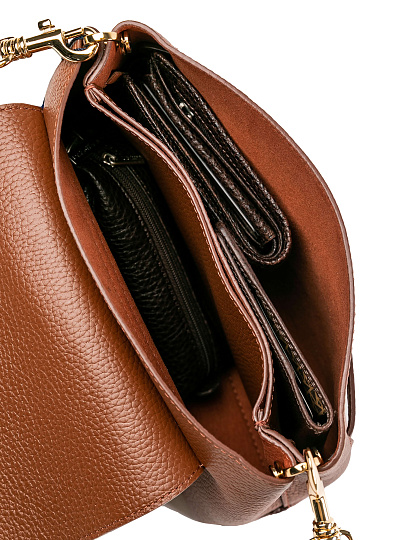 Женская сумка Dr.Koffer из натуральной кожи коричневая