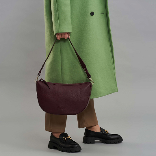 Женская сумка  Dr. Koffer из натуральной кожи бордовая