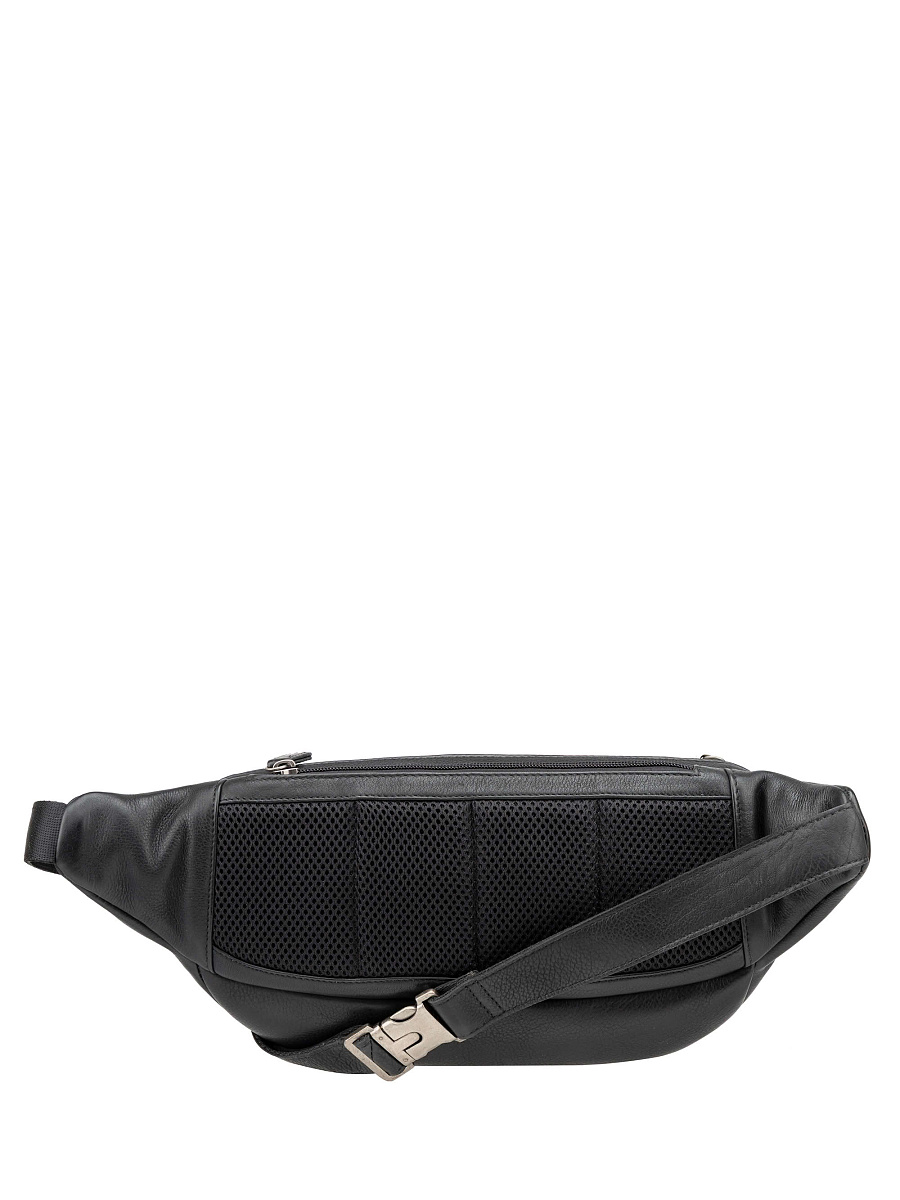 Сумка на пояс Dr. Koffer из натуральной кожи черная