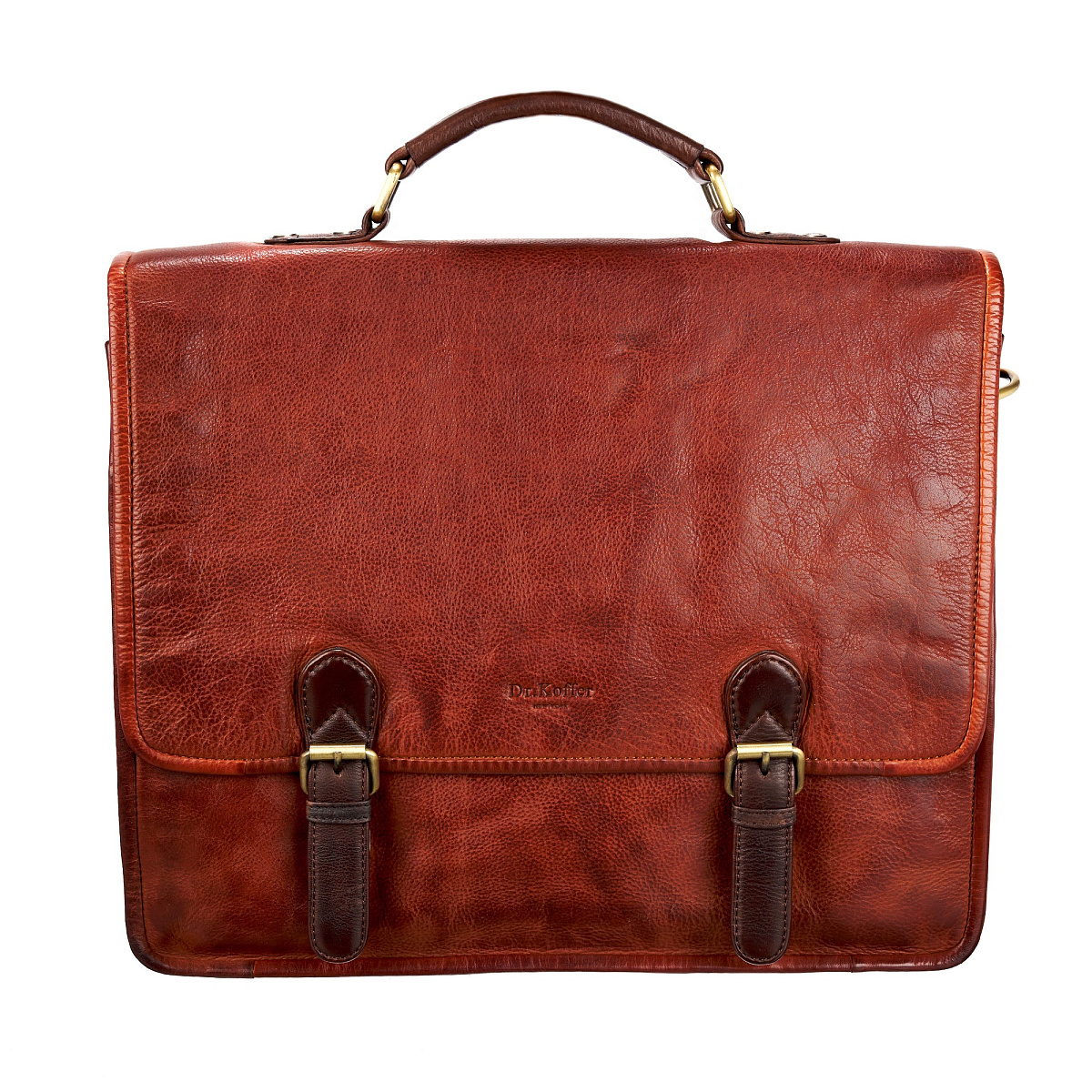 Портфель Dr.Koffer из натуральной кожи светло-коричневый