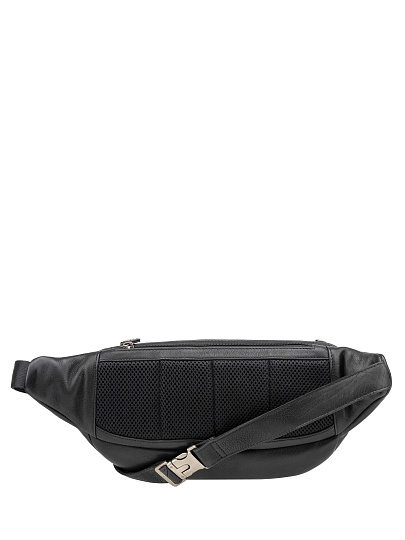 Сумка на пояс Dr. Koffer из натуральной кожи черная