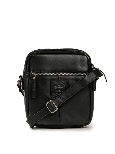 Сумка через плечо Dr.Koffer из натуральной кожи черная