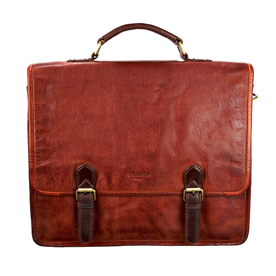 Портфель Dr.Koffer из натуральной кожи светло-коричневый