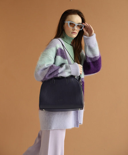 Женская сумка Dr. Koffer из натуральной кожи фиолетовая