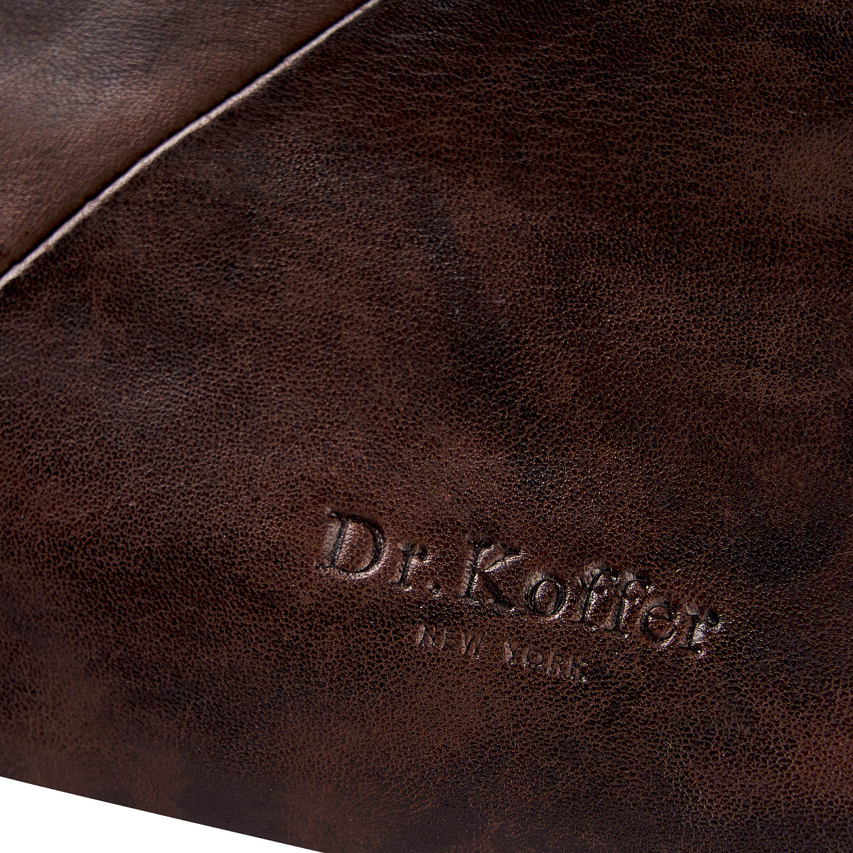 Сумка на пояс Dr. Koffer из натуральной кожи коричневая