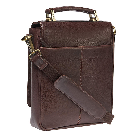 Сумка через плечо Dr.Koffer из натуральной кожи коричневая