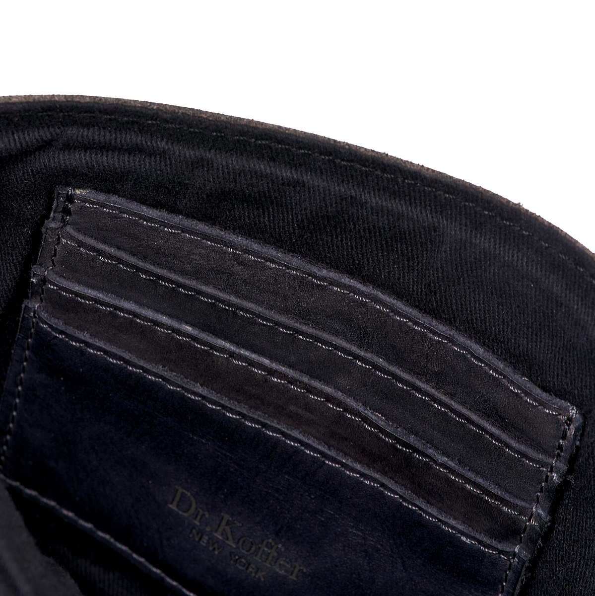 Сумка через плечо Dr.Koffer из натуральной кожи серая