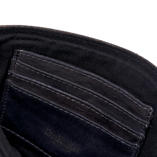 Сумка через плечо Dr.Koffer из натуральной кожи серая