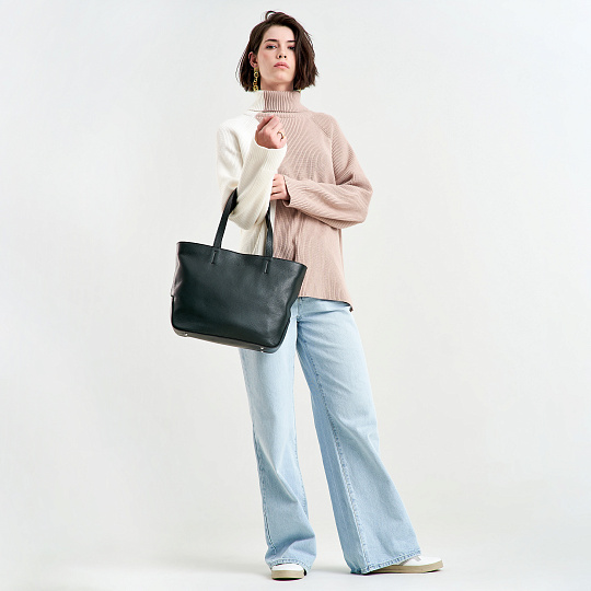 Женская сумка Dr. Koffer из натуральной кожи зеленая