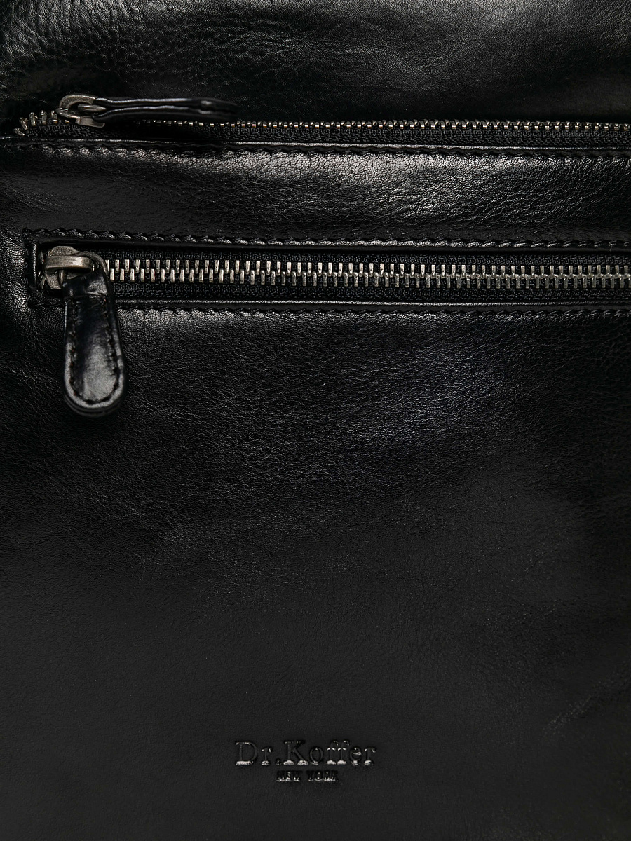 Сумка через плечо Dr.Koffer из натуральной кожи черная