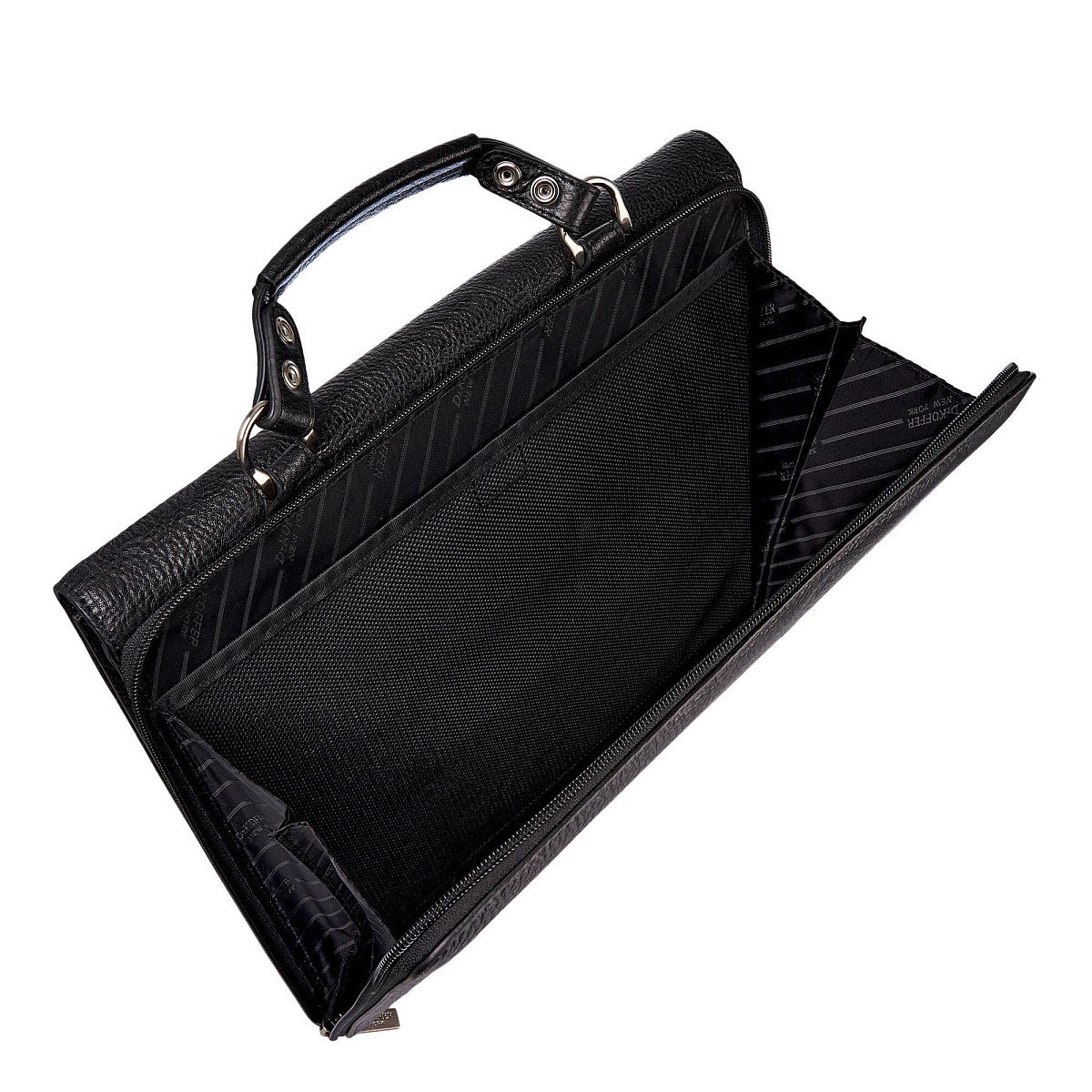 Деловая сумка Dr.Koffer из натуральной кожи черная