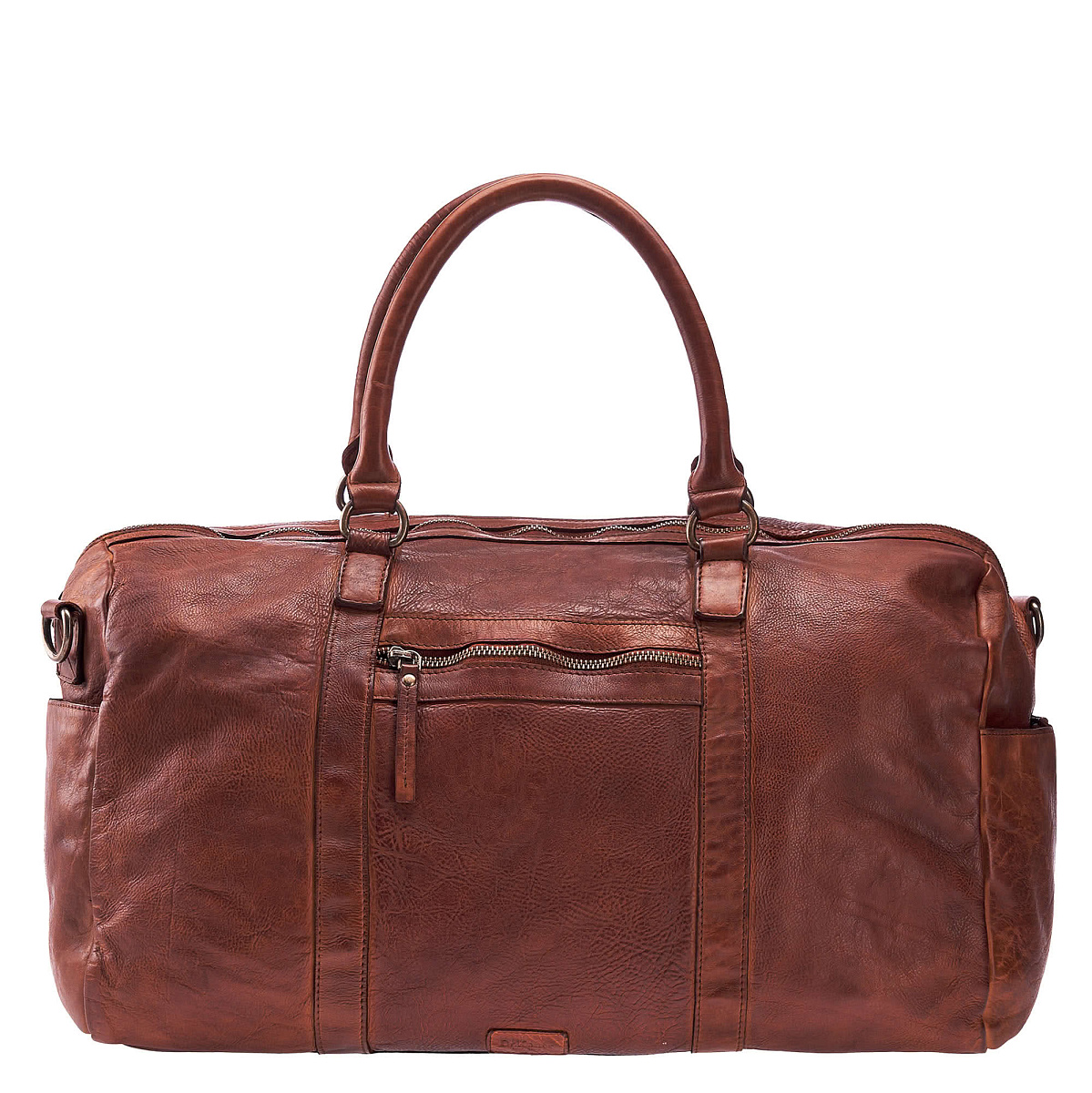 Сумка дорожная Dr.Koffer из натуральной кожи коричневая