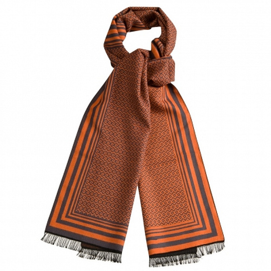 Мужской шарф оранжевого цвета Dr.Koffer S10-58