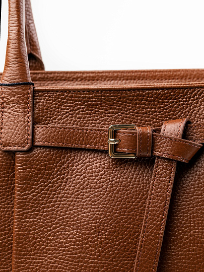 Женская сумка Dr.Koffer из натуральной кожи коричневая