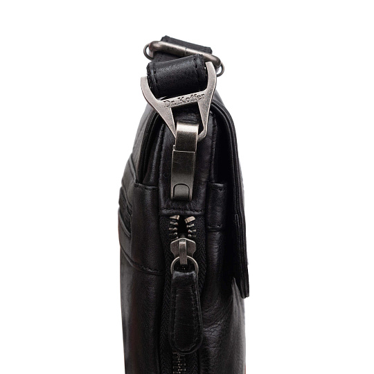 Сумка через плечо Dr.Koffer из натуральной кожи черная