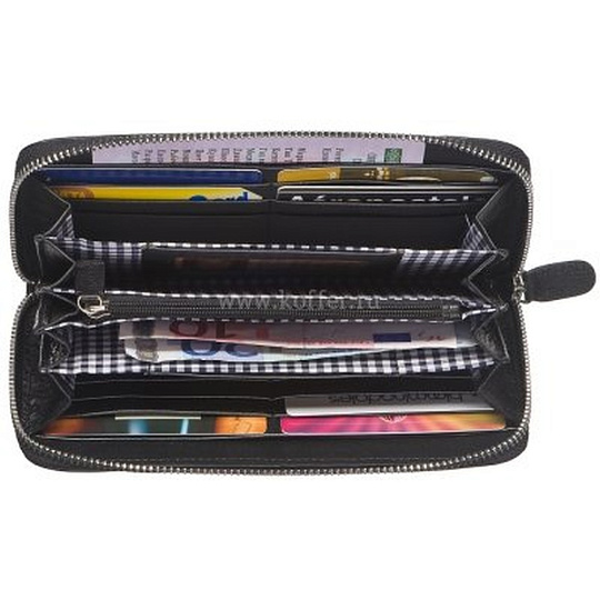 Портмоне Dr.Koffer из натуральной кожи черное