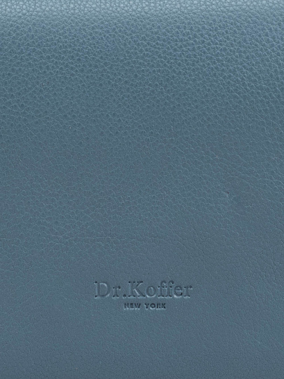 Сумка через плечо Dr.Koffer из натуральной кожи голубая