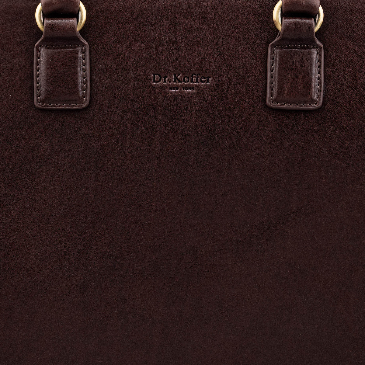 Деловая сумка Dr.Koffer из натуральной кожи темно-коричневая