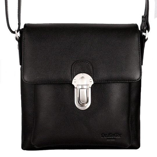 Сумка через плечо Dr.Koffer из натуральной кожи черная