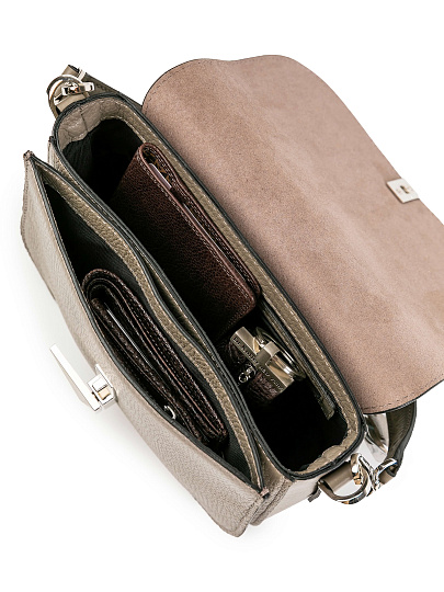 Женская сумка Dr.Koffer из натуральной кожи бежевая