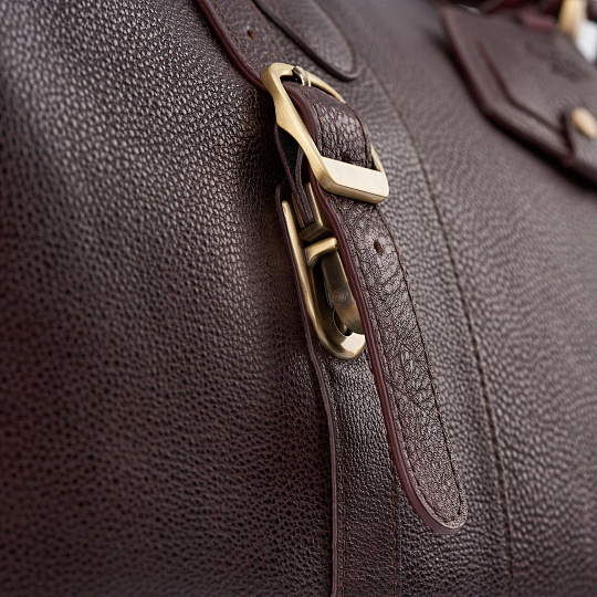 Сумка дорожная Dr.Koffer из натуральной кожи коричневая