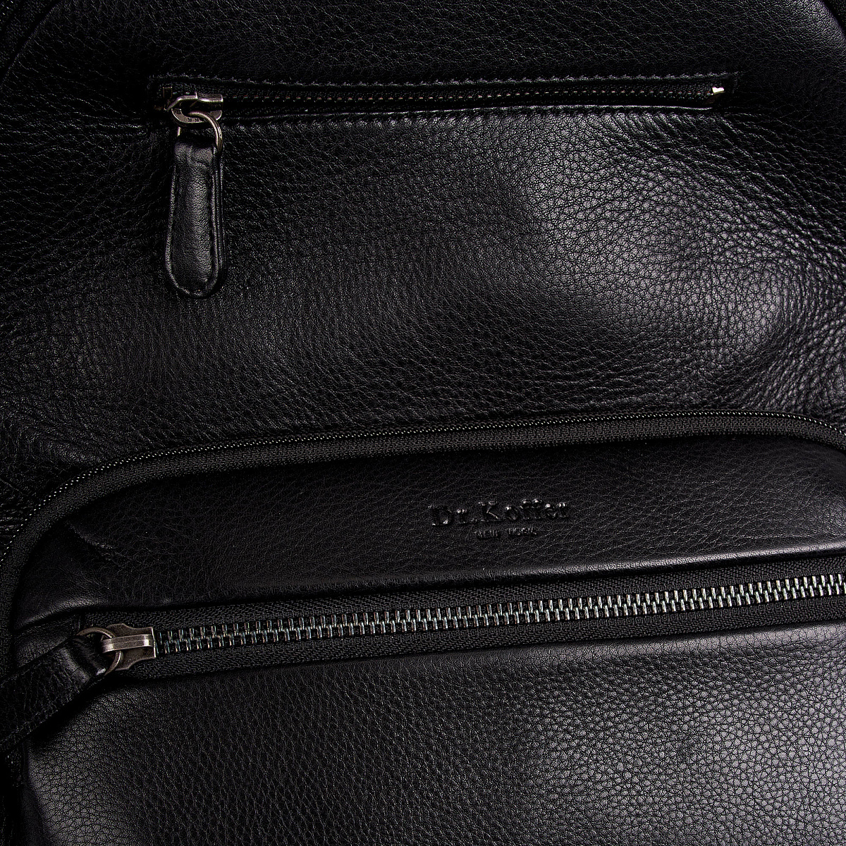 Рюкзак Dr.Koffer из натуральной кожи черный