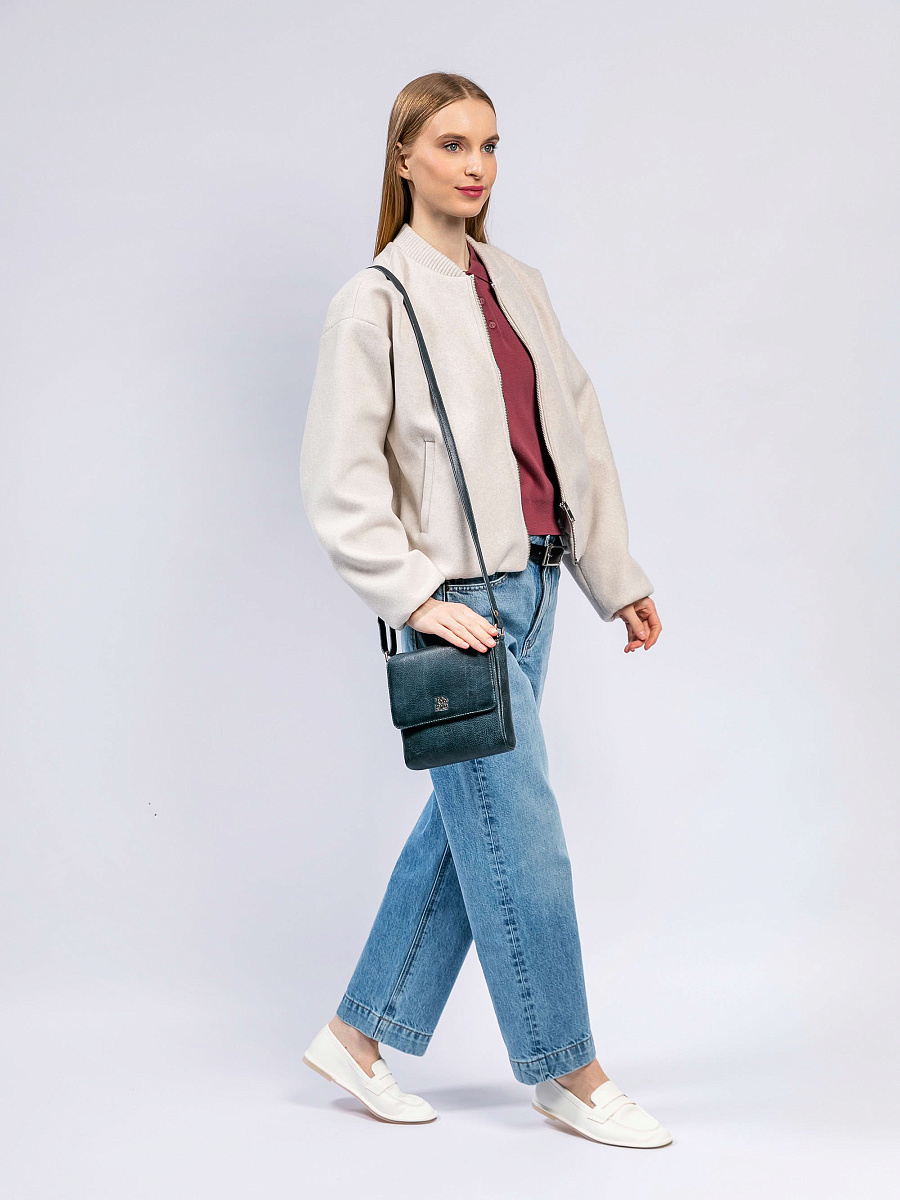 Женская сумка Dr. Koffer из натуральной кожи синяя