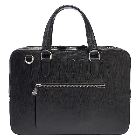 Деловая сумка Dr.Koffer из натуральной кожи черная