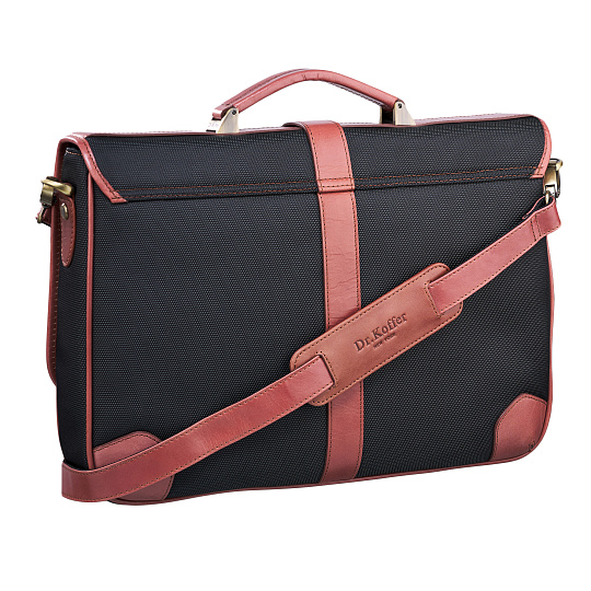 Деловая сумка Dr.Koffer из нейлона и натуральной кожи