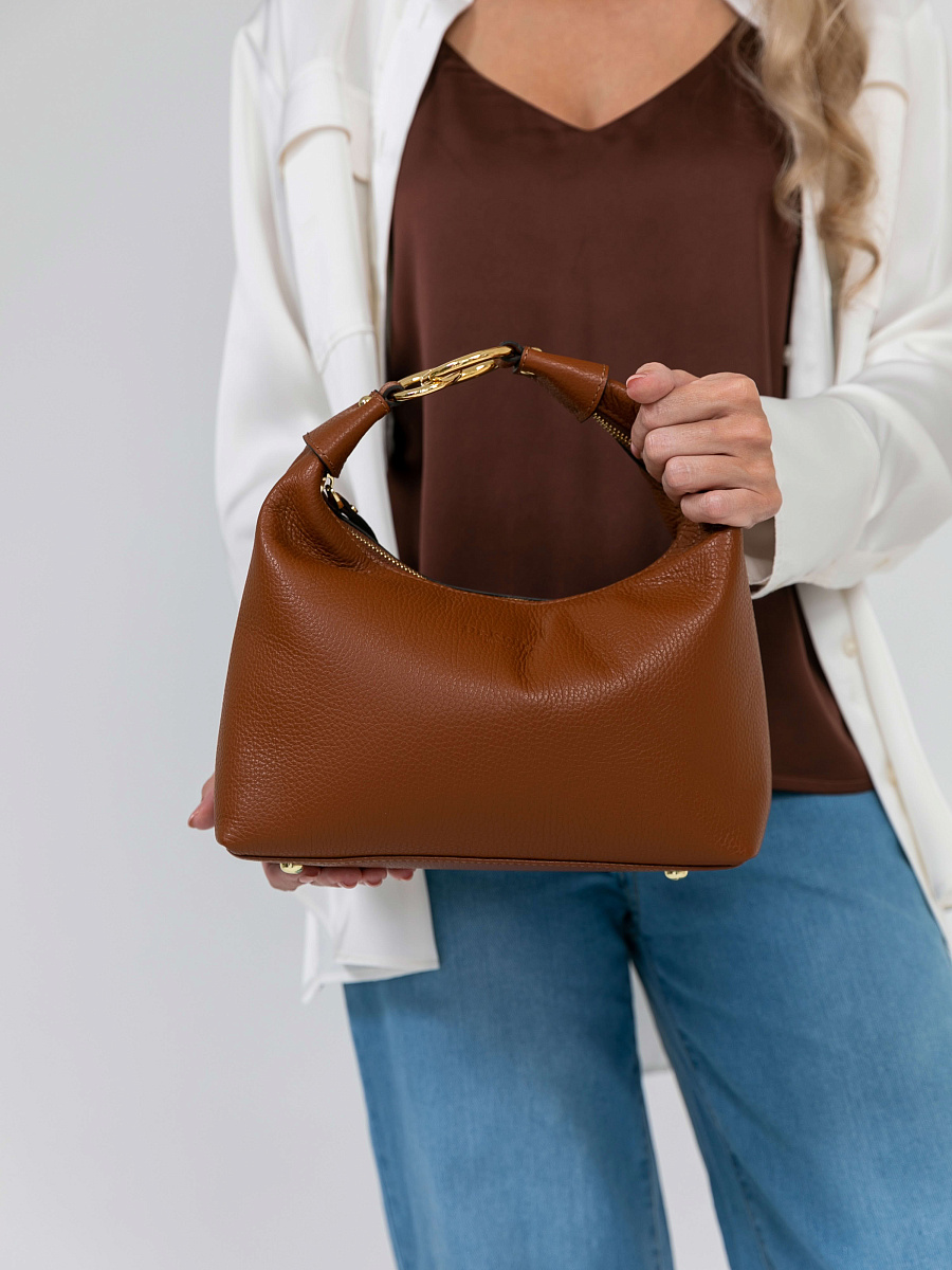 Женская сумка Dr.Koffer из натуральной кожи коричневая