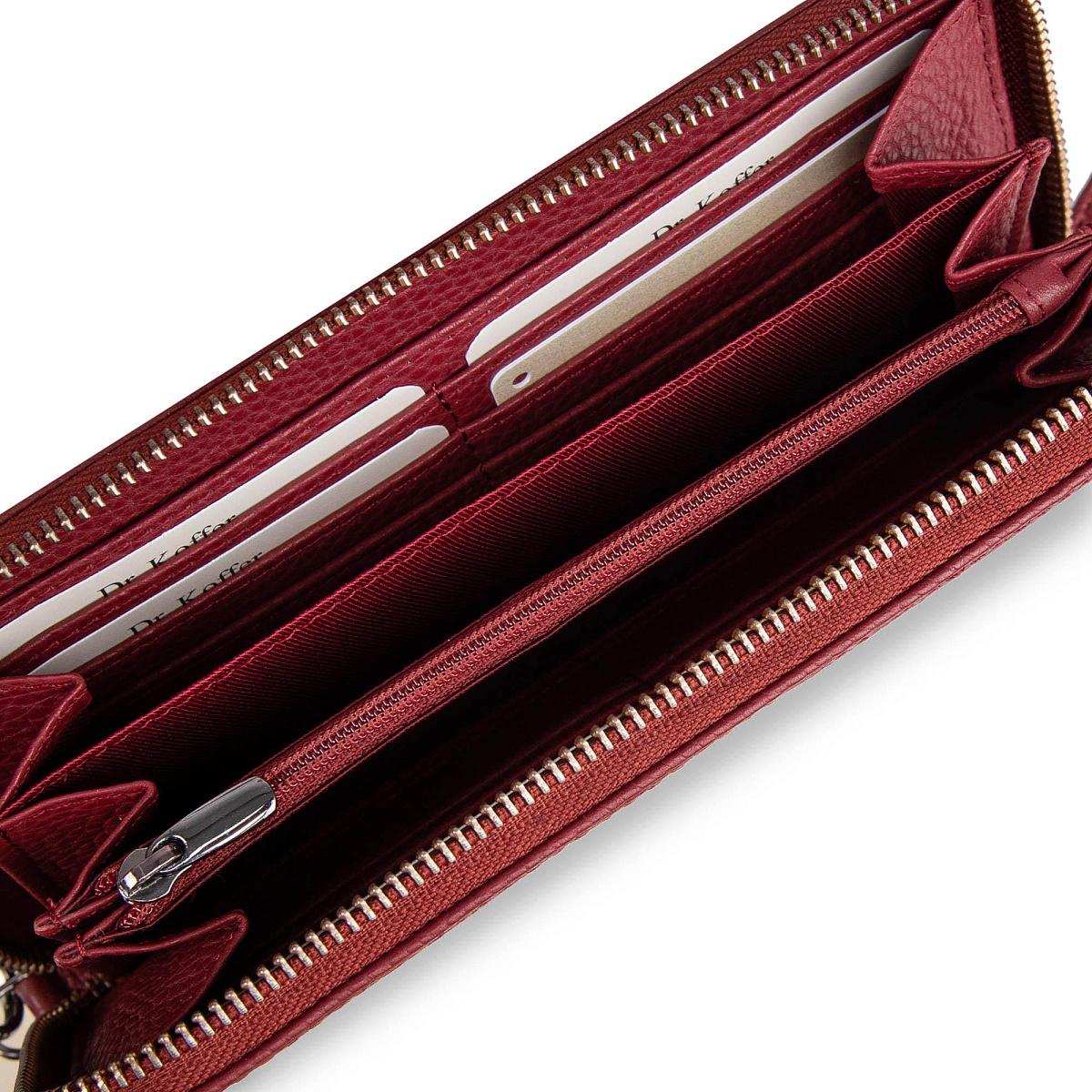 Портмоне Dr.Koffer из натуральной кожи бордовый