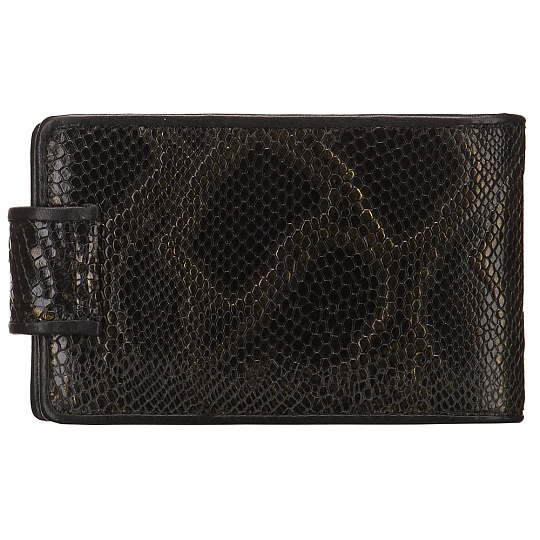 Визитница Dr.Koffer из натуральной кожи черная