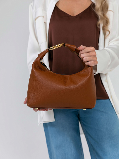 Женская сумка Dr.Koffer из натуральной кожи коричневая