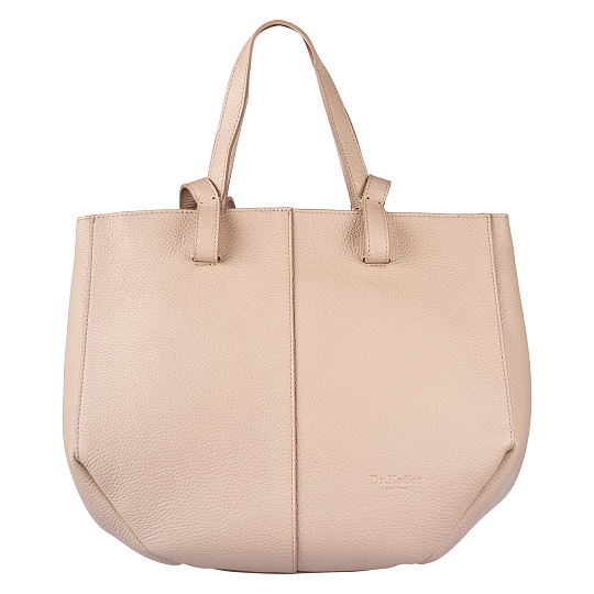 Женская сумка Dr. Koffer из натуральной кожи бежевая