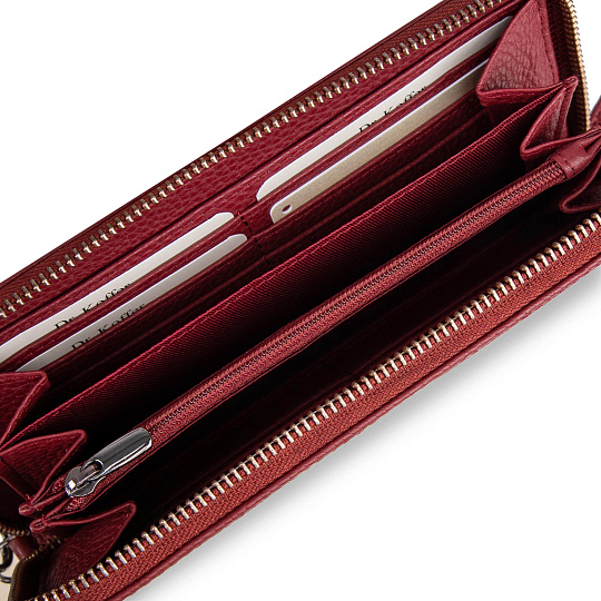 Портмоне Dr.Koffer из натуральной кожи бордовый
