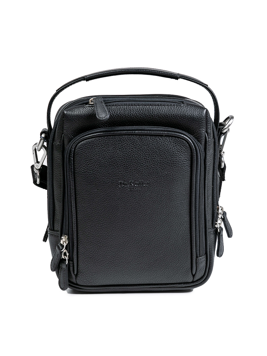 Сумка через плечо Dr.Koffer из натуральной кожи черная