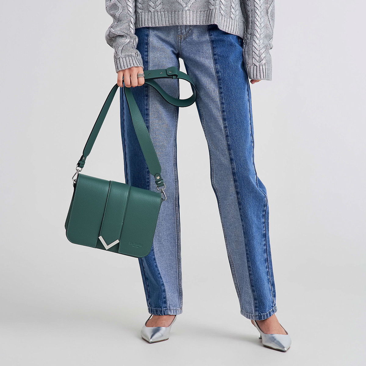 Женская сумка Dr. Koffer из натуральной кожи зеленая