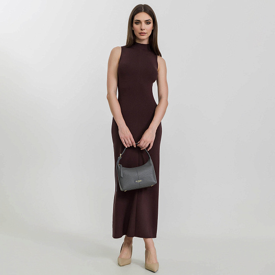 Женская сумка  Dr. Koffer из натуральной кожи серая