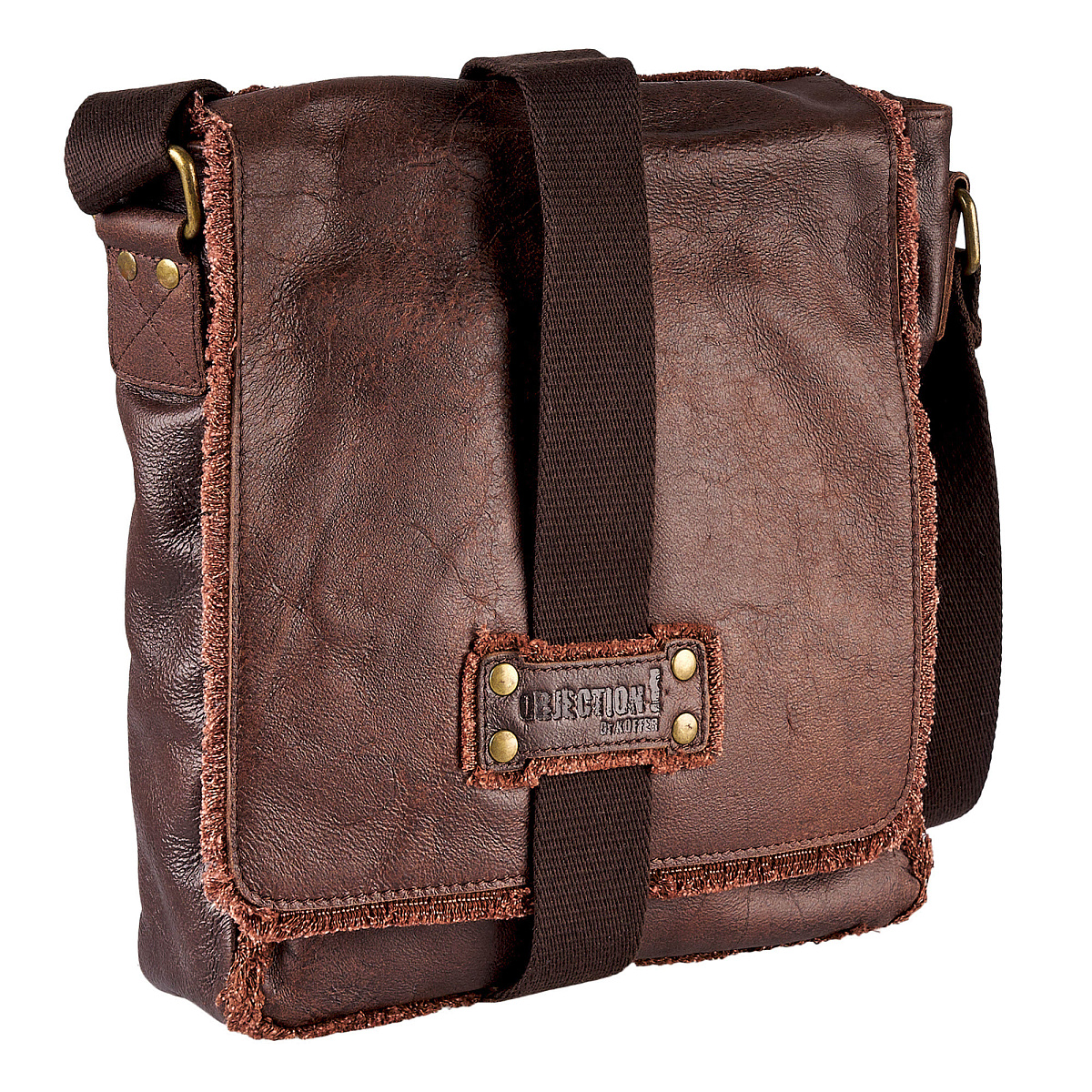 Сумка через плечо Dr.Koffer из натуральной кожи коричневая