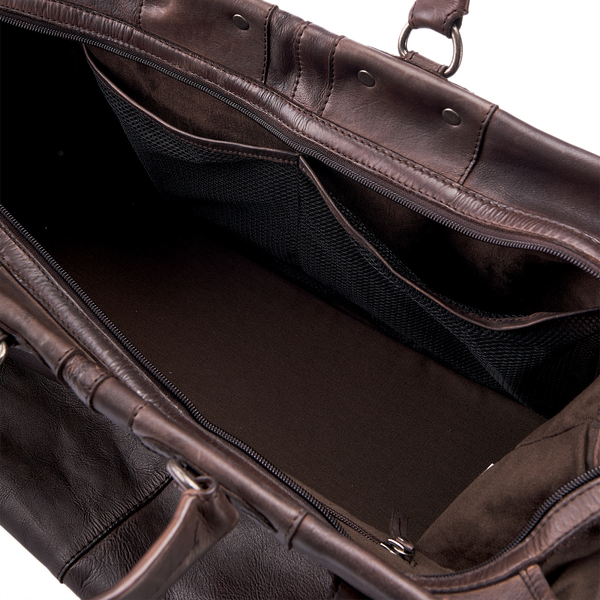 Сумка дорожная Dr.Koffer из натуральной кожи коричневая