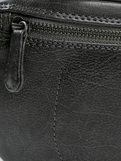 Сумка на пояс Dr. Koffer из натуральной кожи серая