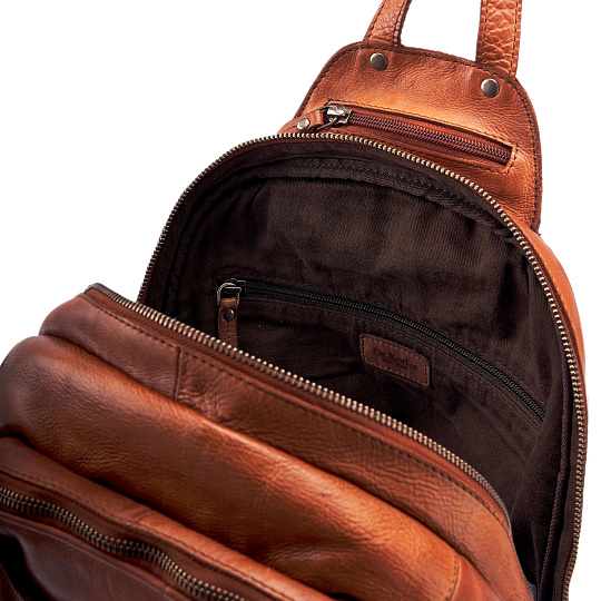 Рюкзак Dr.Koffer из натуральной кожи светло-коричневый