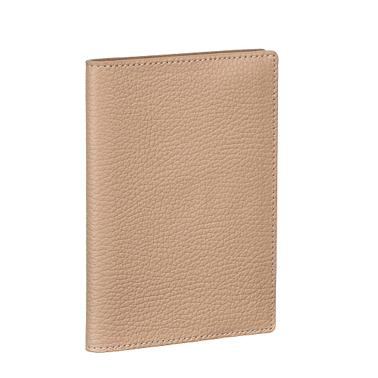 Обложка для паспорта Dr.Koffer из натуральной кожи бежевая