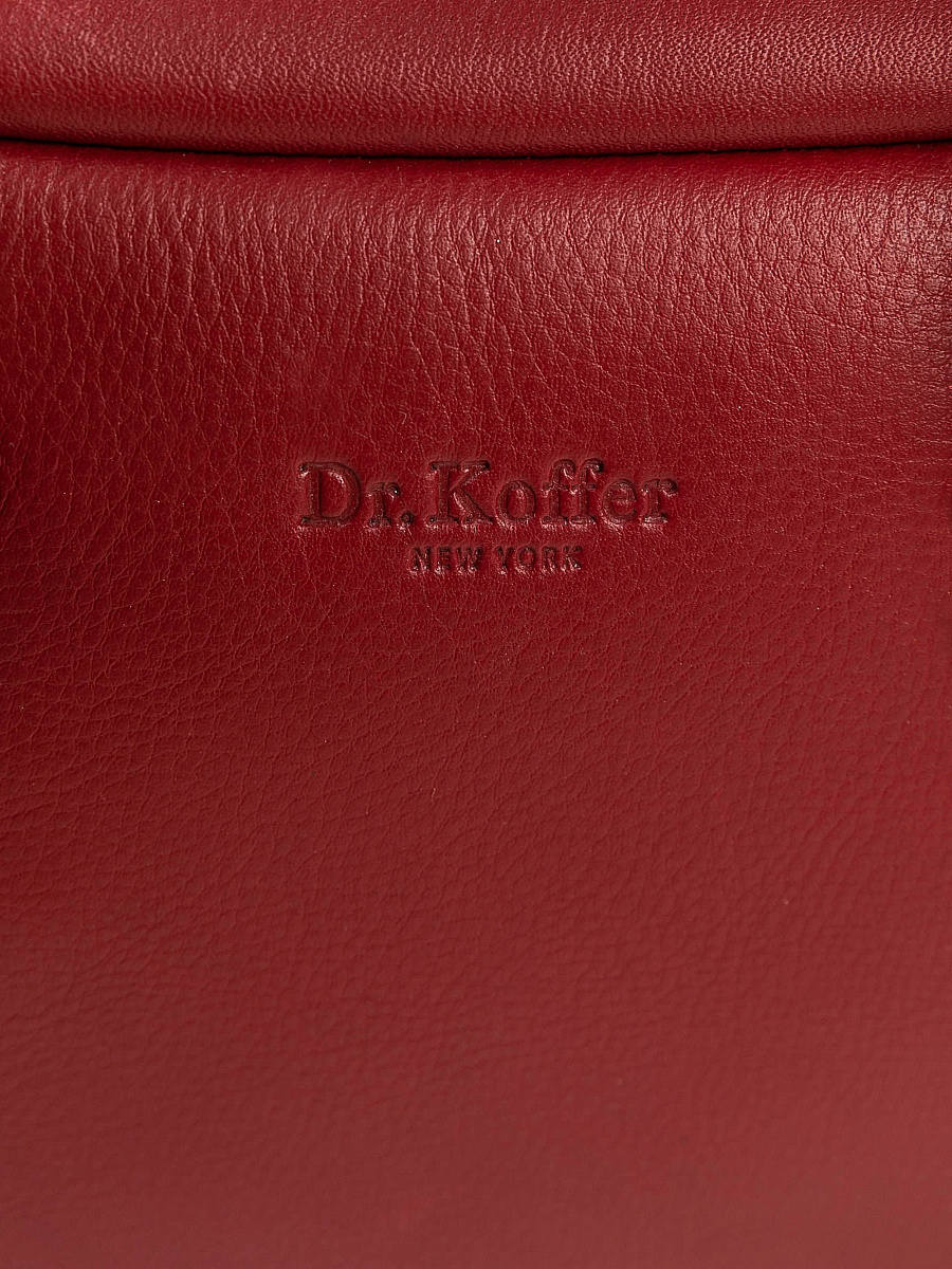 Женская сумка Dr. Koffer из натуральной кожи бордовая