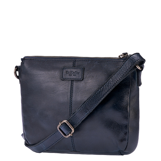 Сумка через плечо Dr.Koffer из натуральной кожи синяя